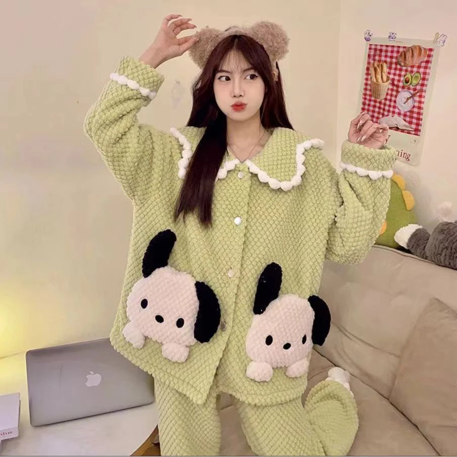 秋冬休闲时尚女士睡衣女套装组合件数两件