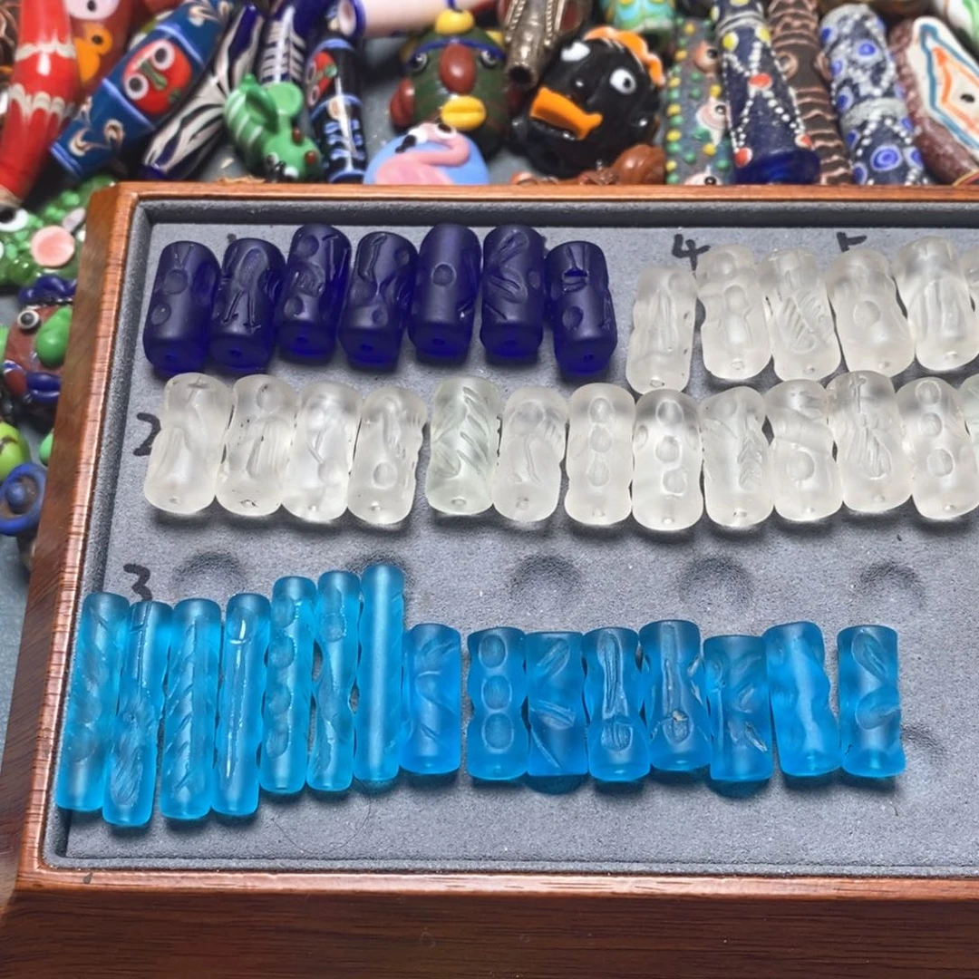 琉璃颈饰印度尼西亚琉璃配件一个