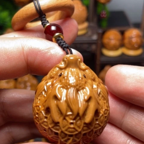 橄榄核手串/手链金币龙龟单子竹环穿配3.5左右