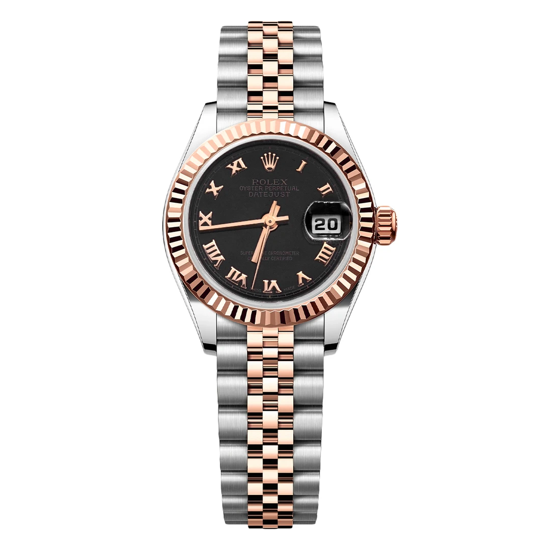 99新 Rolex/劳力士 女装日志型系列179171黑盘罗马腕表/WHP037014