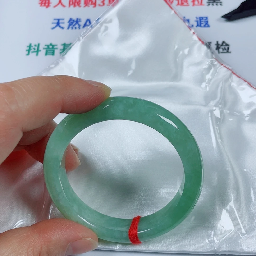翡翠未镶嵌手镯天然翡翠手镯52.5