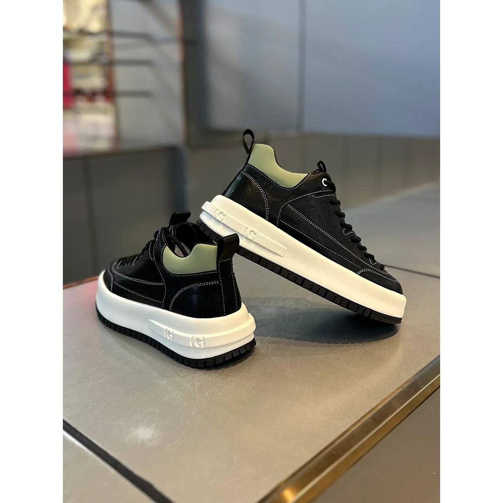 DMXUXM『设计风』轻松搭配~匠心制作~厚底百搭运动休闲时尚板鞋男潮