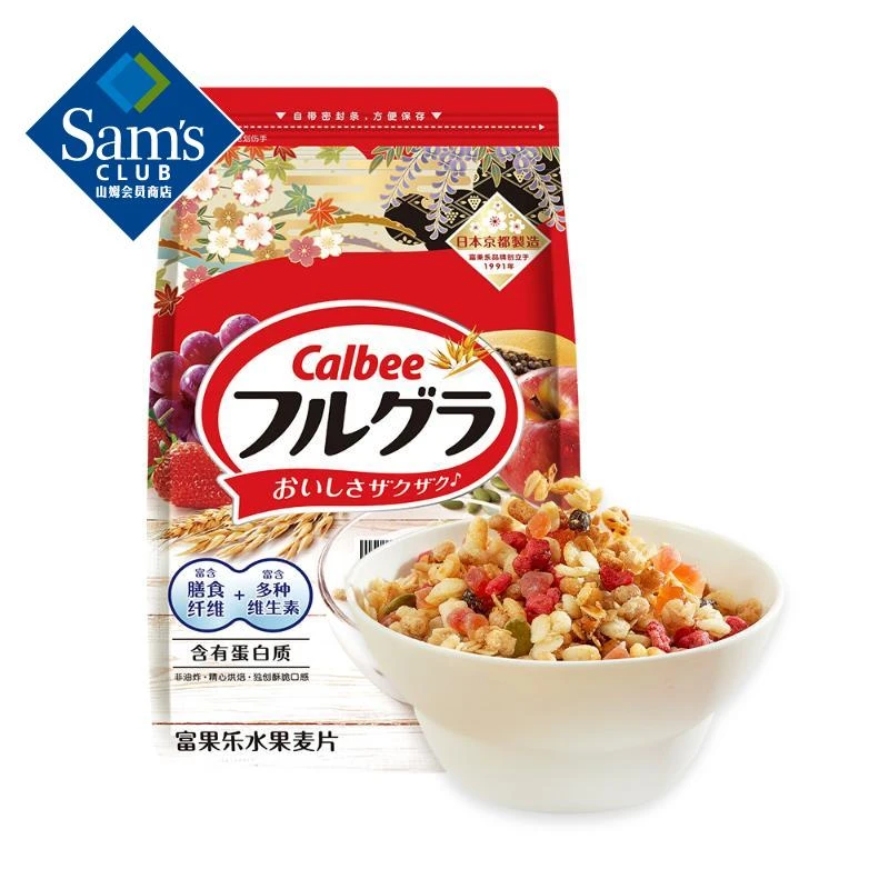 卡乐比(Calbee) 富果乐原味水果麦片(即食谷物) 1kg冲泡饮品