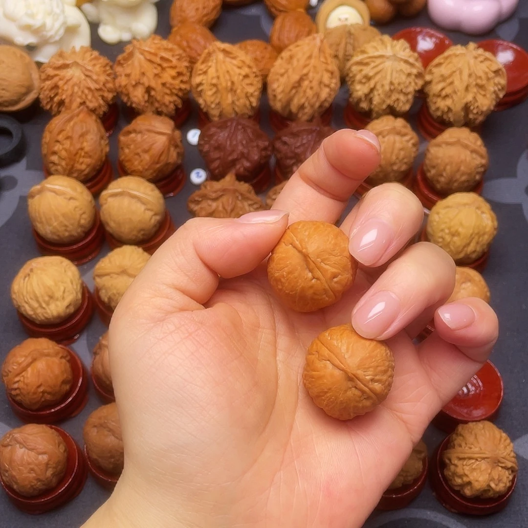 文玩核桃把件021玉石方尊