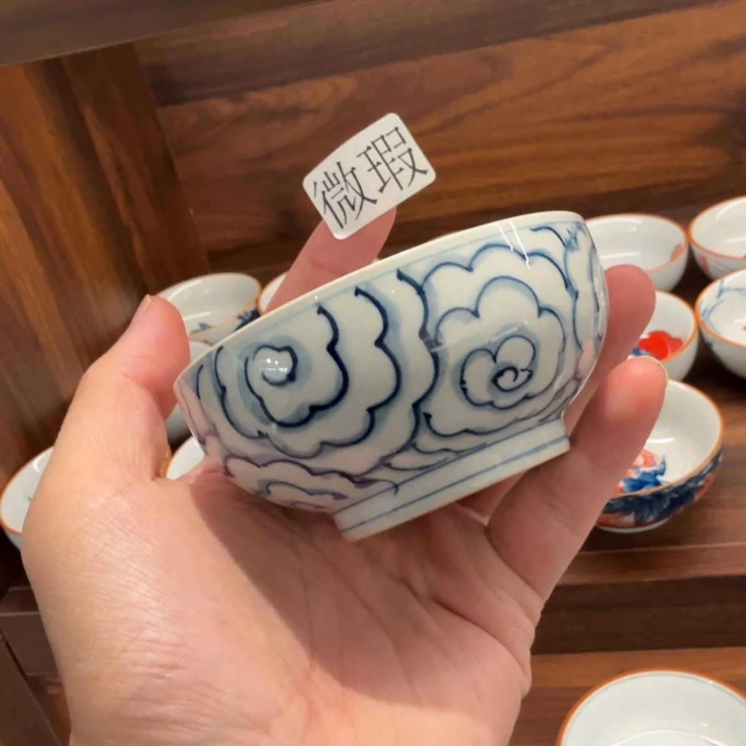 釉下手绘茶具微瑕