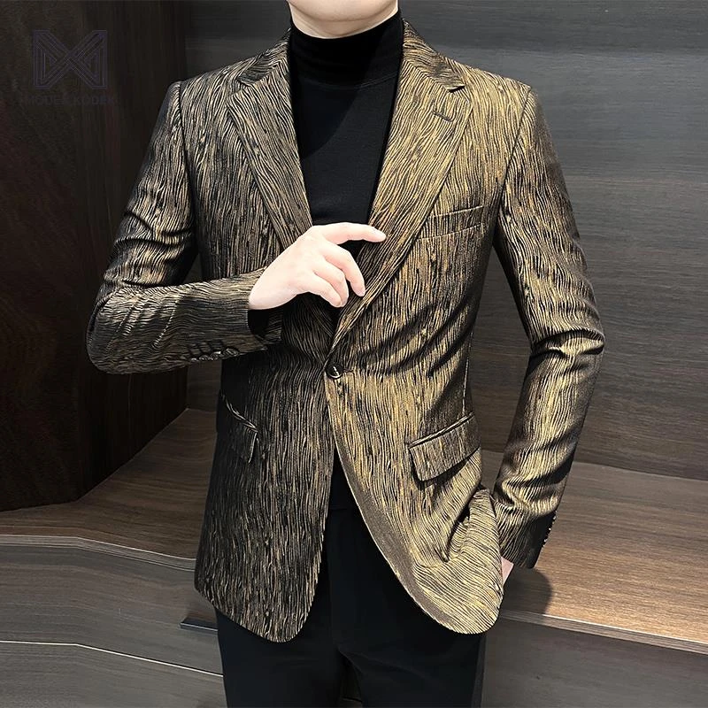 MODEK KODEK西装外套男秋潮牌男装高级感2025新款休闲西服上衣男