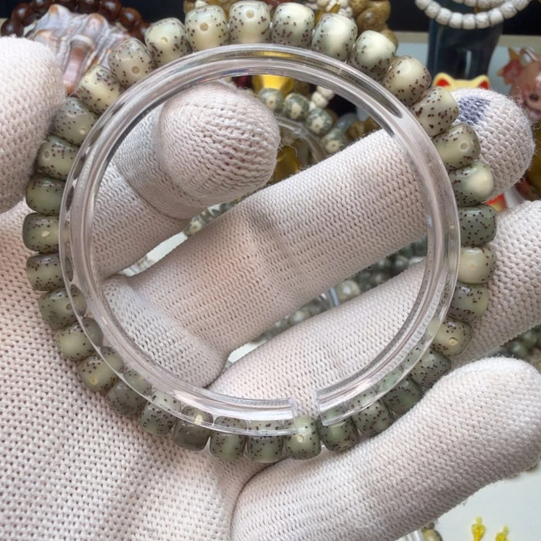 星月菩提手串星月菩提绿包白卡7