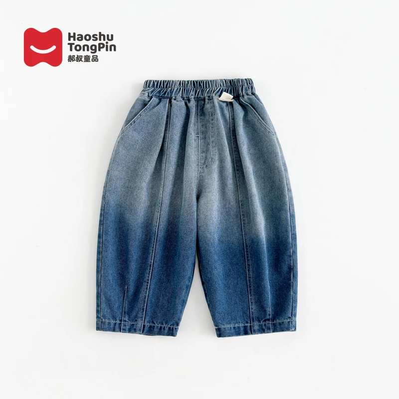 【现货】郝叔童品夏季新款韩版洋气儿童牛仔裤2025时尚百搭潮HQ5242
