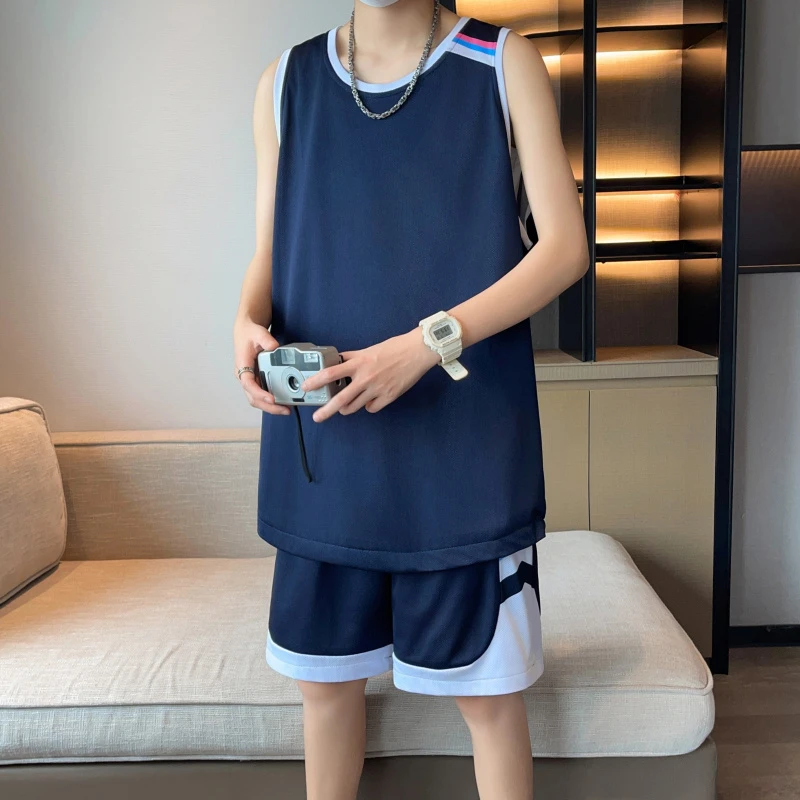 美式篮球服定制球衣篮球男套装夏季冰丝T恤运动背心比赛训练队服