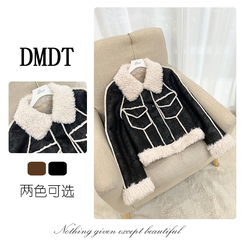 【DMDT潮牌】新品 “黛”翻领加厚保暖显瘦休闲长袖外套S6803