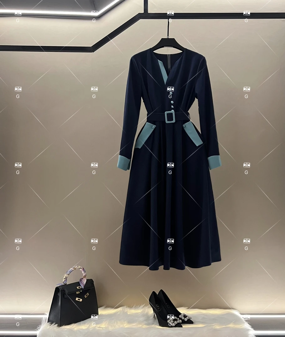 春夏丨设计师轻奢法式印花女士连衣裙 GS-57311