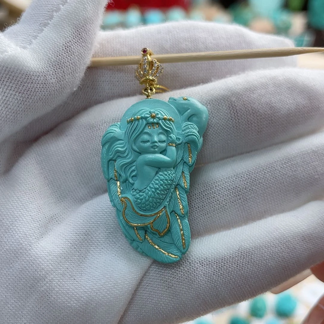 绿松石珠宝奇石未镶嵌