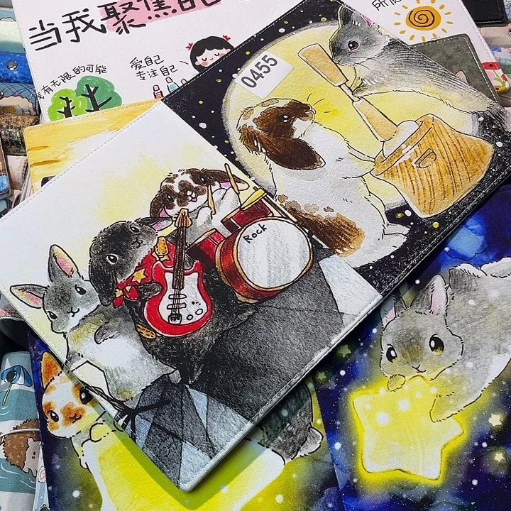 织绣A5 活页不加纸打孔0455