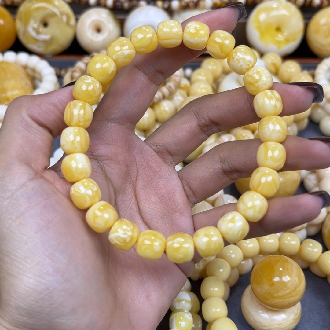 琥珀未镶嵌手串……