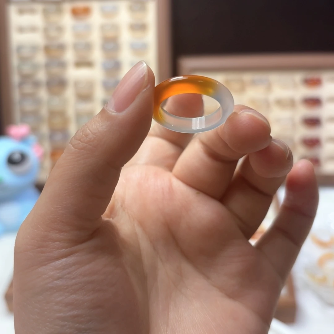 未镶嵌戒指玛瑙/玉髓865港17一口糖