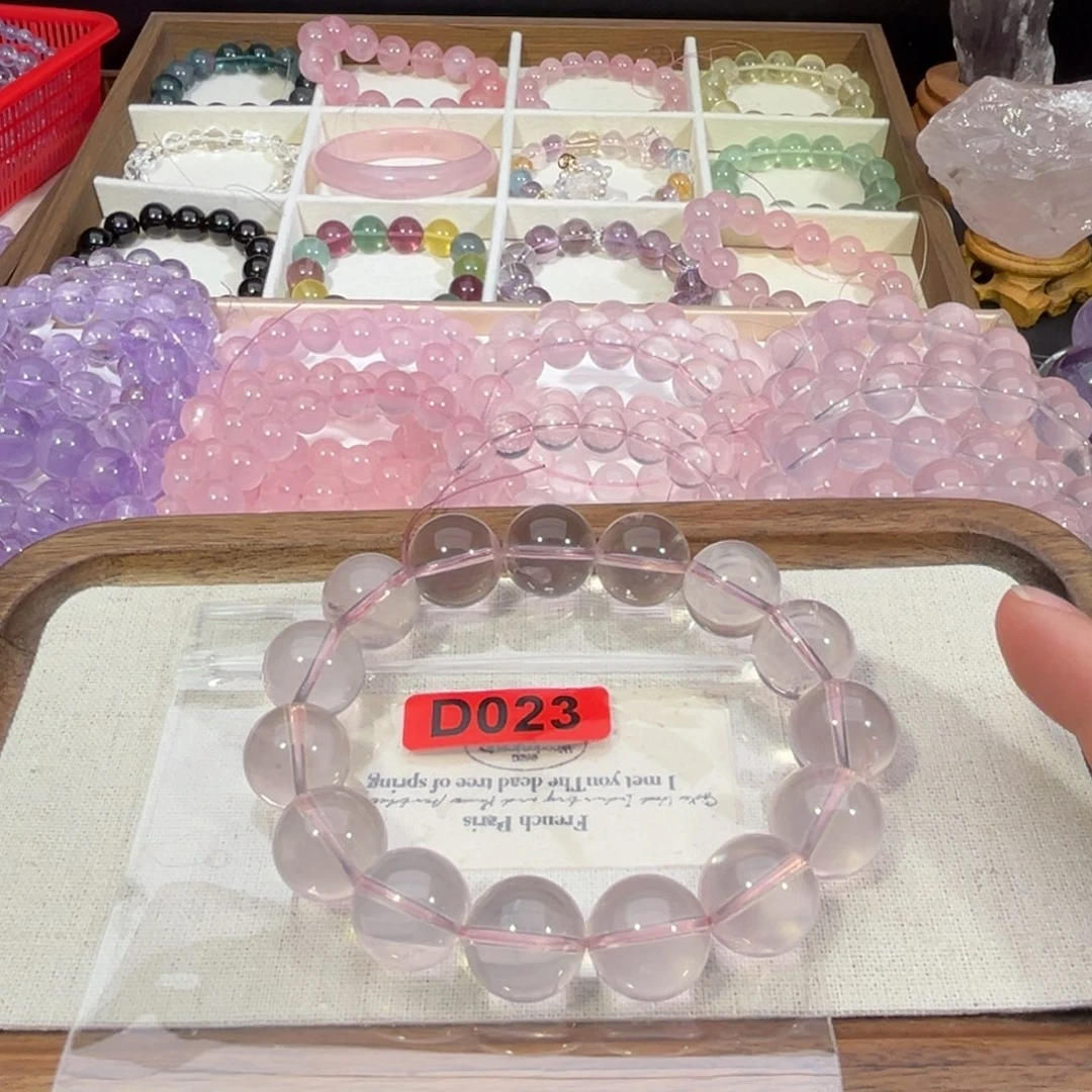 未镶嵌手链水晶莫桑比克粉水14+