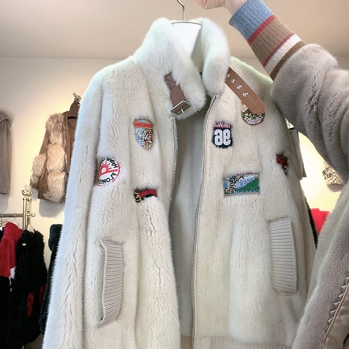 皮草大衣外套黑色