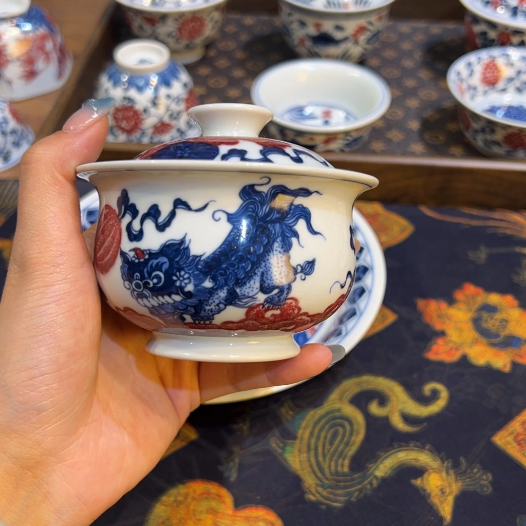 陶瓷摆件景德镇陶瓷茶器百宝箱