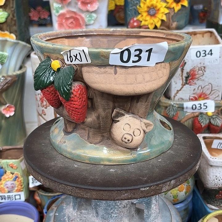 紫砂花盆粗陶材质多肉花盆