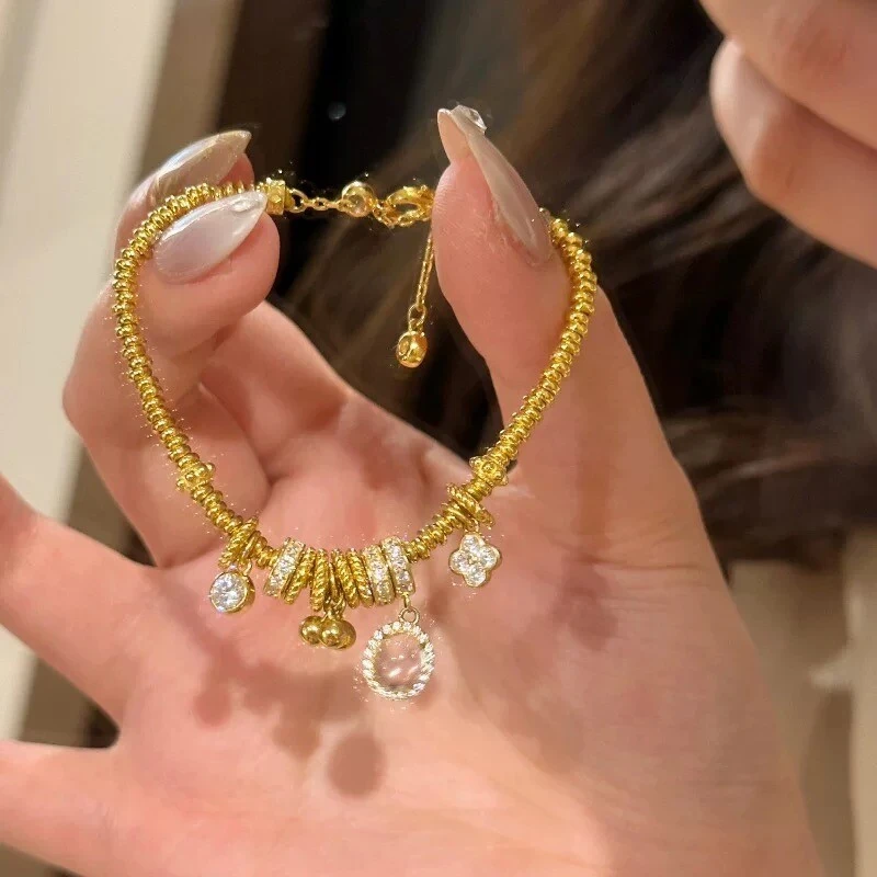 铜合金手链 不掉色精致饰品简约闺蜜女ins设计感个性百搭轻奢手饰