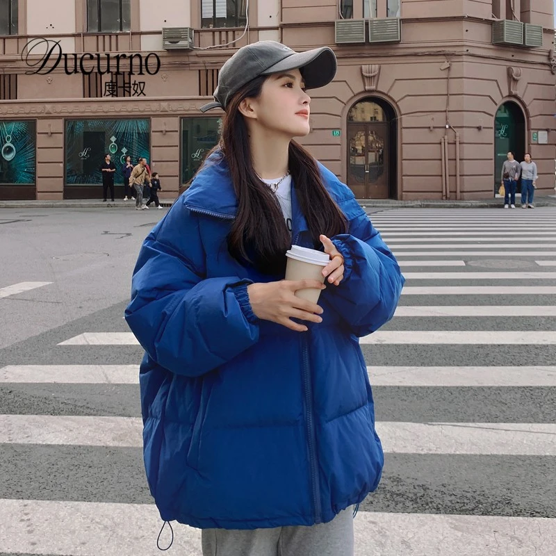 冬季休闲百搭羽绒服女款今年流行白鸭绒加厚宽松爆款大气保暖外套