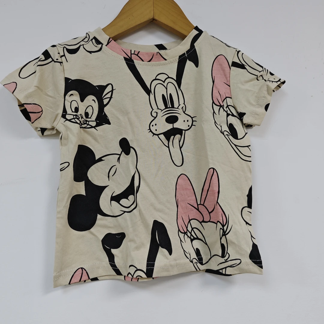 童装夏季吸湿排汗短袖满印男女通用T恤休闲女