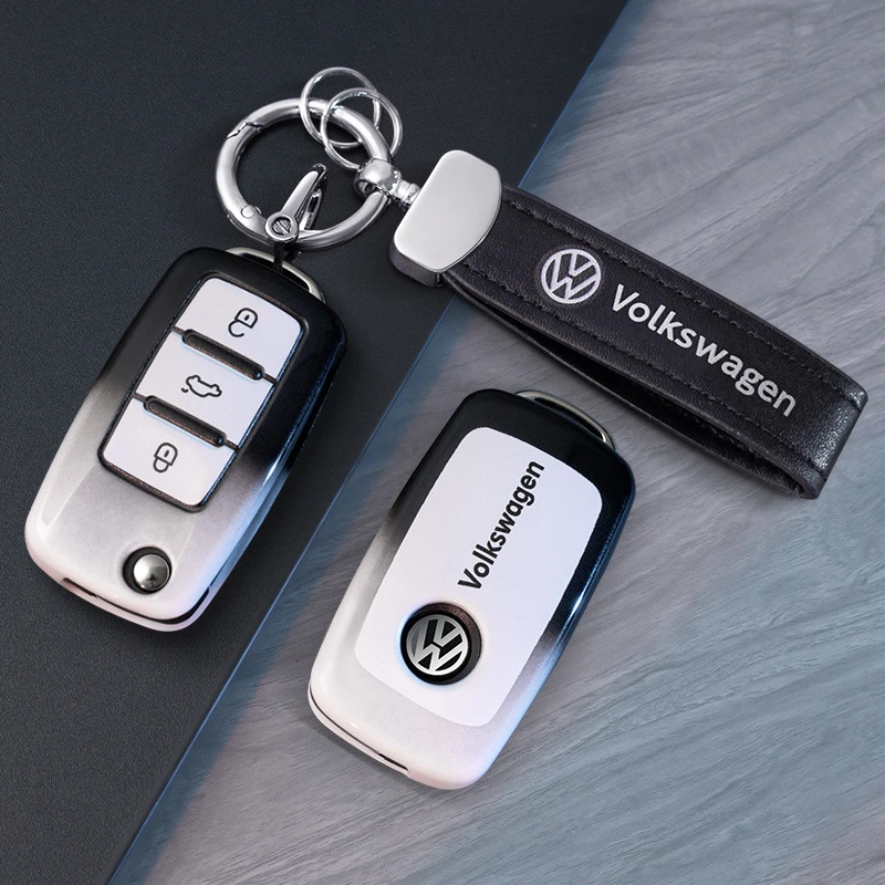 适用大众汽车钥匙套速腾朗逸宝来途观l桑塔纳polo高尔夫8探岳扣壳