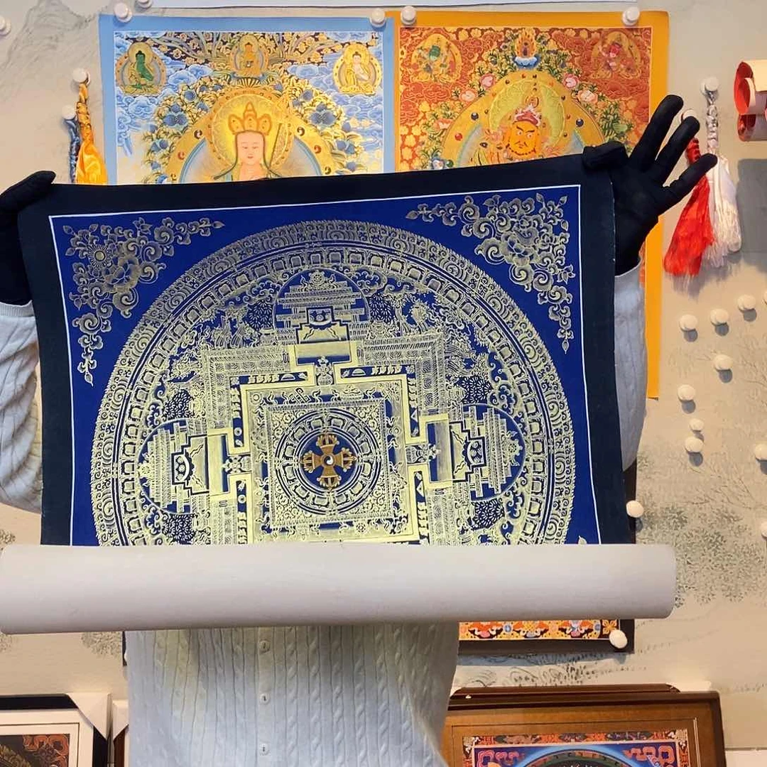 卷轴画纯手绘坛城唐卡50尺