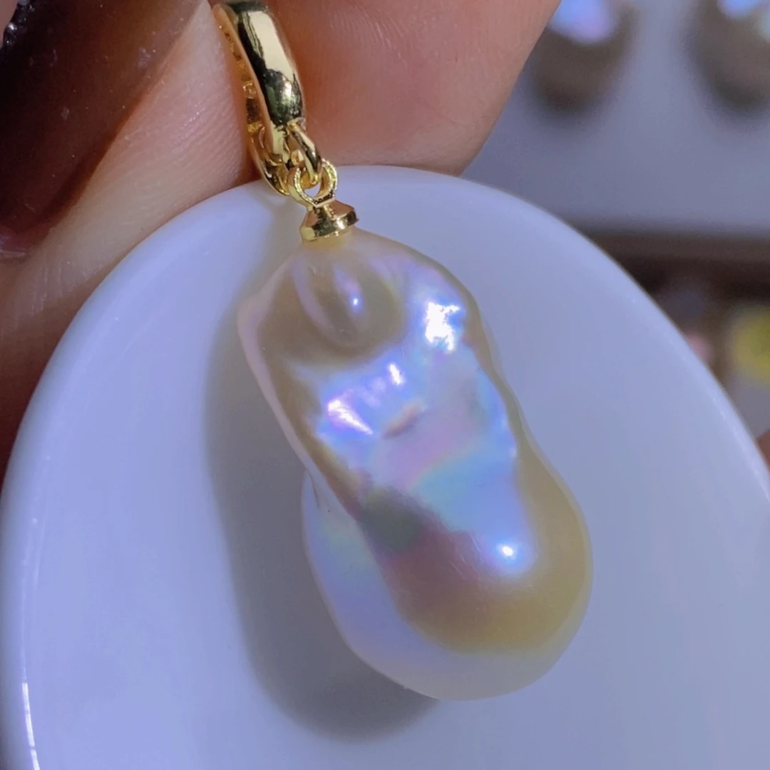 银S925镶嵌淡水珍珠淡水珍珠