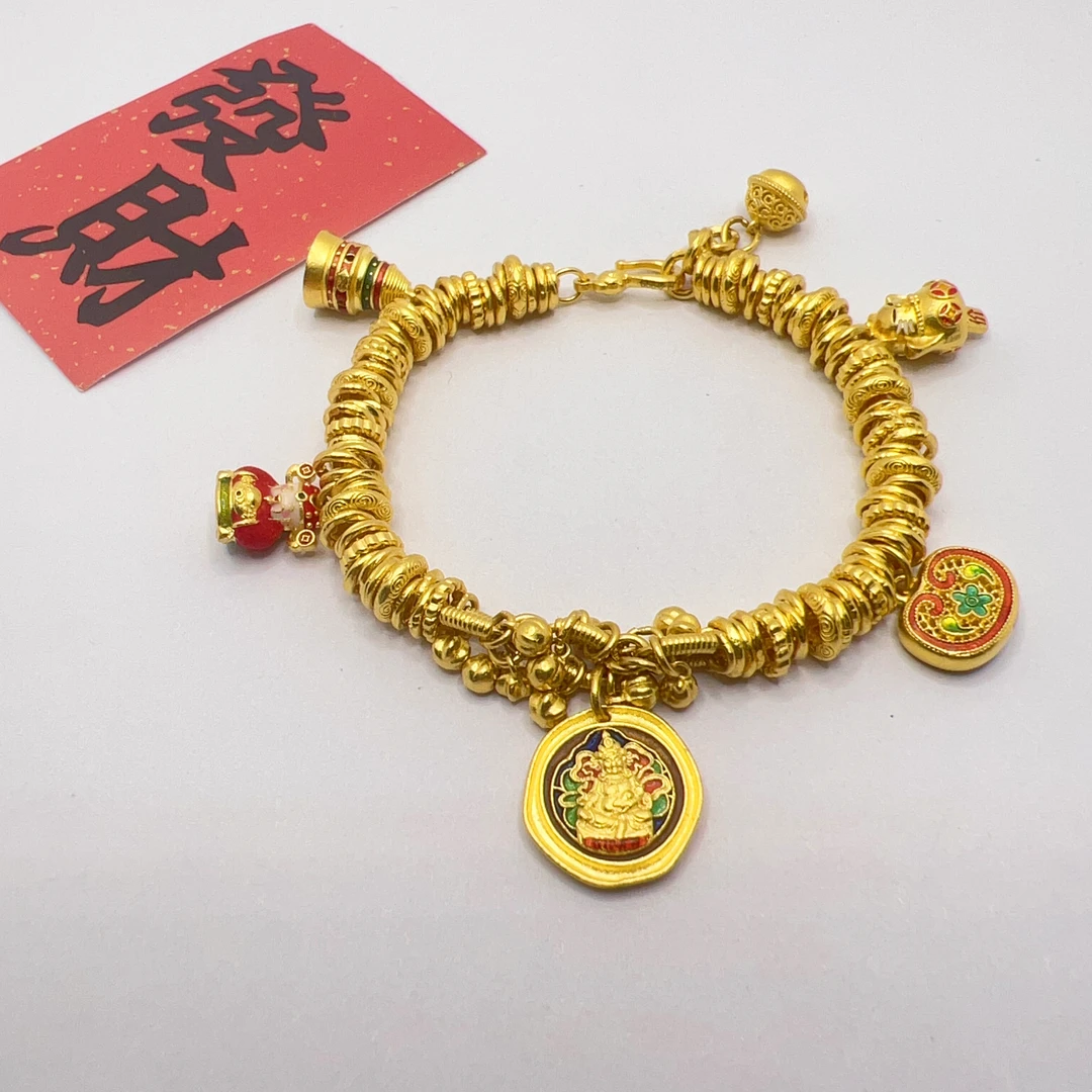 足金999 黄金投资金 卡5盘缠 14.5手围 52.43 克