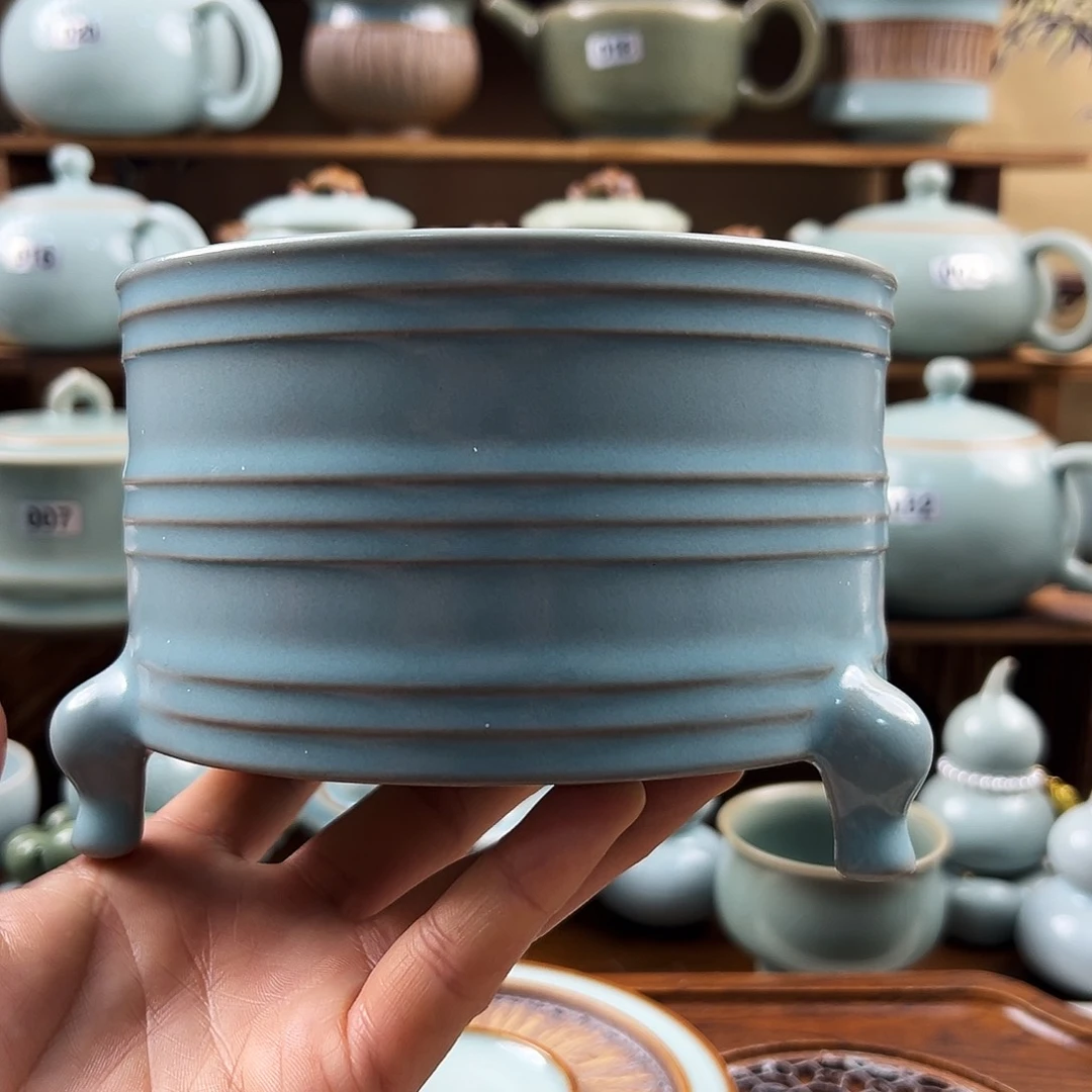 仿古釉樽纯手工微微瑕