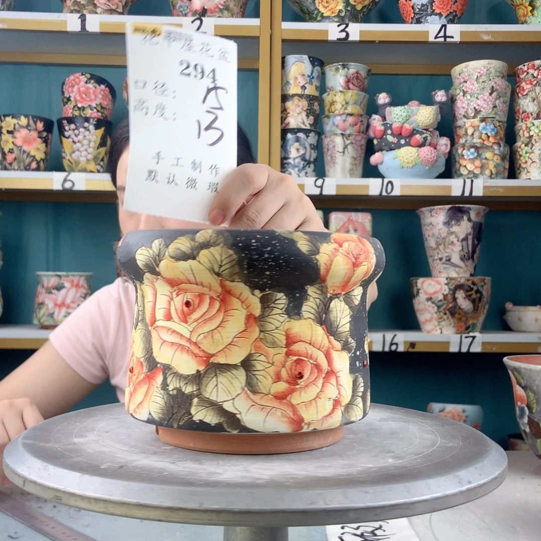 景德镇手工花盆294