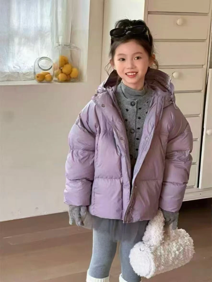 冬季棉服女童女宝宝冬常规款保暖厚款百搭淑女休闲风纯色