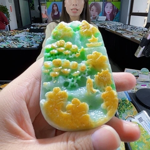 翡翠未镶嵌项链翡翠