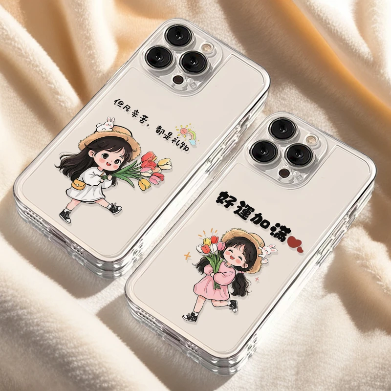 好运加满iPhone16手机壳15苹果14软13小米vivo华为适用创意简约潮