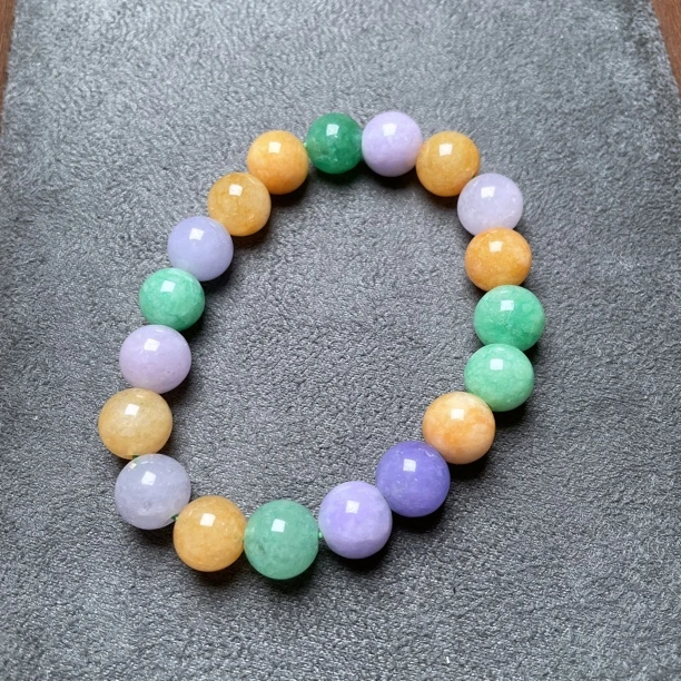 卡10mm左右-天然缅料A货多宝手串-多样性发一串