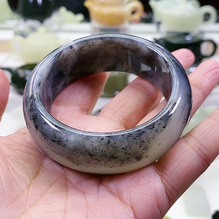 未镶嵌和田玉挂件月*手镯