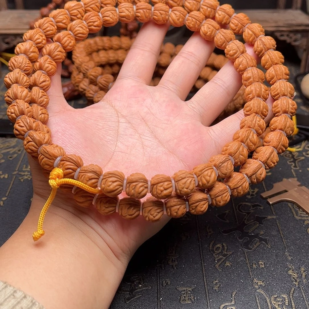 桃核吊坠小金豆72薄挂