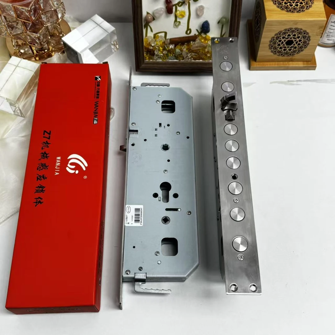 （拍1发5）万嘉智能自弹霸王锁体40X388  自动锁体双快双活指纹