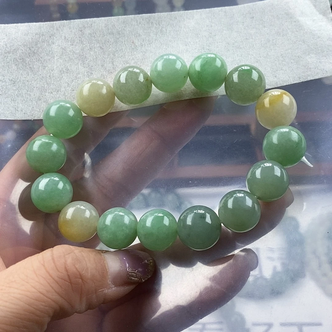 定制翡翠未镶嵌游*手串