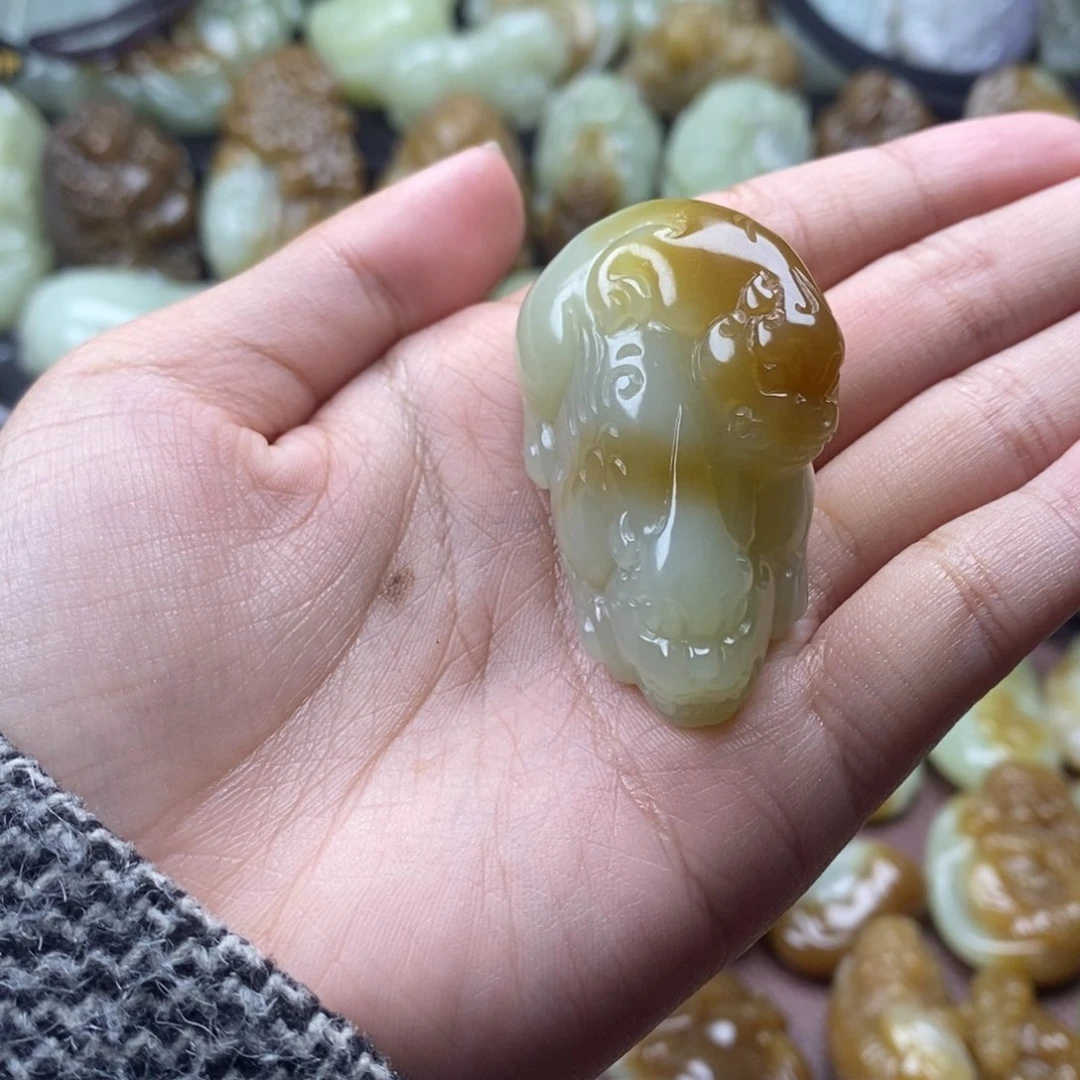 吊坠(不含链)未镶嵌和田玉（糖玉）乐*儿