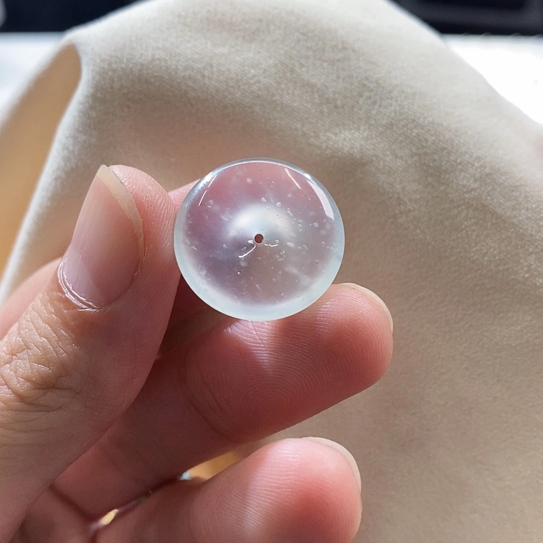 翡翠散珠雪花棉平安扣