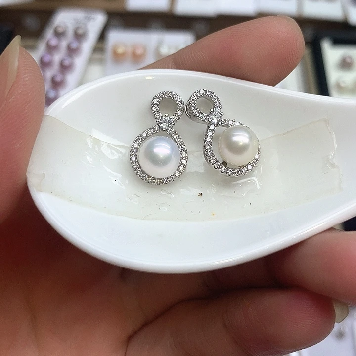 合金淡水珍珠吊坠