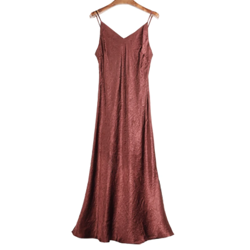 醋酸吊带裙女无袖连衣裙