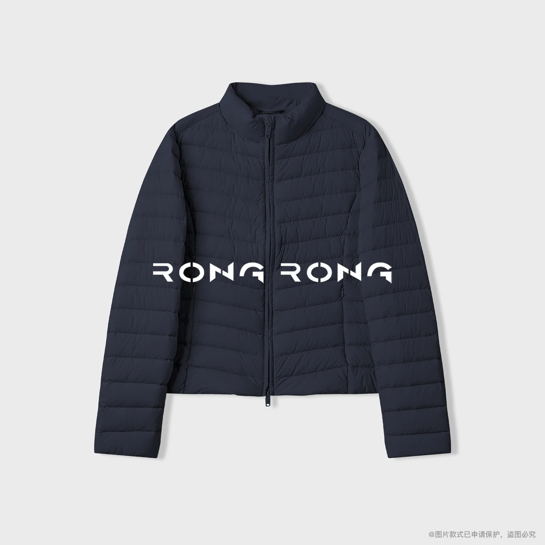 溶溶【晚秋漫语】RONGRONG 90白鸭绒立领锁绒保暖轻薄羽绒服951031