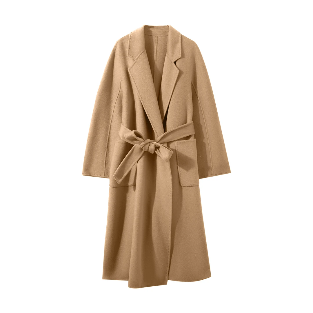 【馨悦专享】气质大浴袍双面呢大衣外套GZ25802