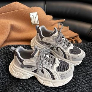 小众百搭绑带老爹鞋新款厚底休闲运动鞋5cm