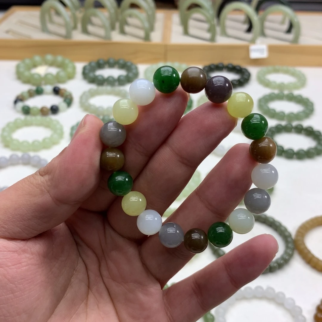 和田玉手串（多宝10）未镶嵌