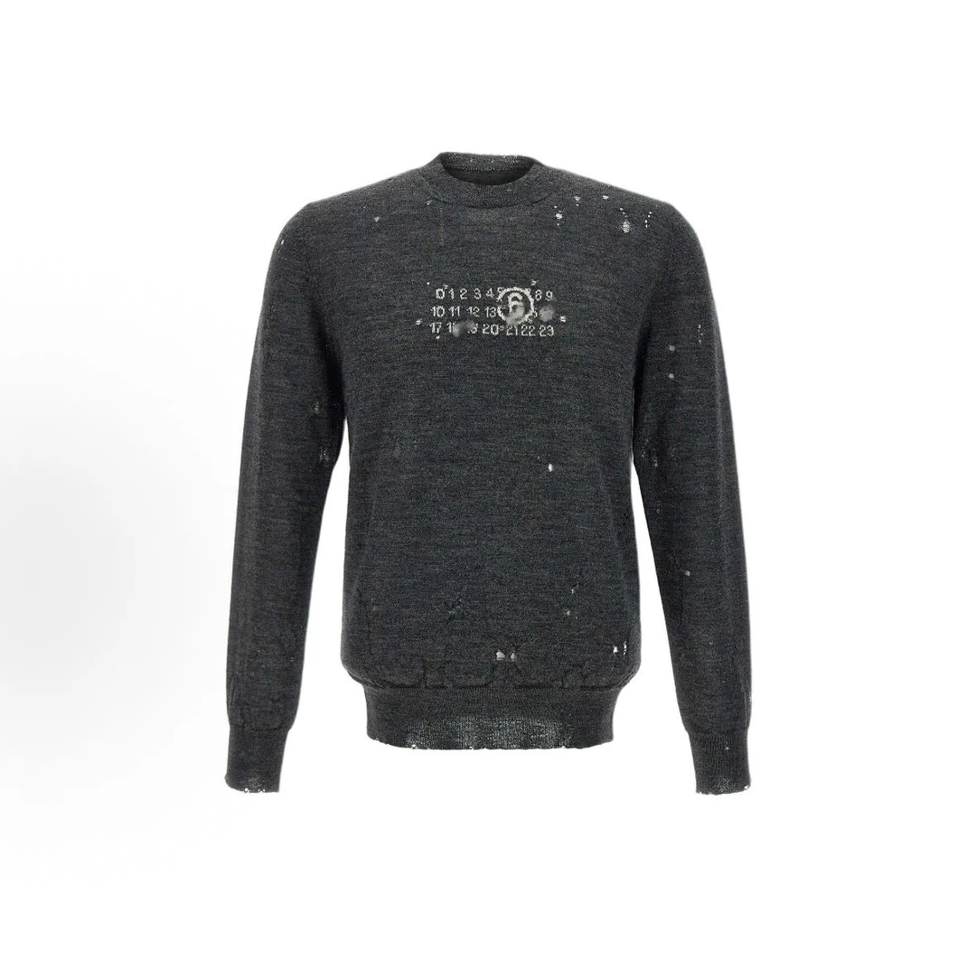 IS LULU |字母提花破洞针织衫