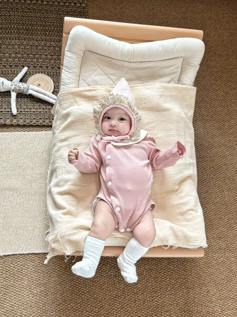 婴儿春季纯棉包屁连体衣 哈衣新生儿满月3-6个月女宝宝连体包屁衣